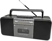Cassette Player with Bluetooth & AM/FM/SW Radio | Portable Boombox Stereo Sound, Tape Recorder, 10W Dual Speakers, USB/TF Playback, Mains/Battery Power | Supports Earphones