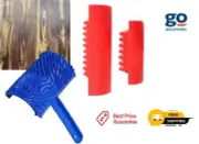 Wood Grain Painting Tool,Wood Grain 3PCS Kit Textured Paint Roller Soft Rubber,