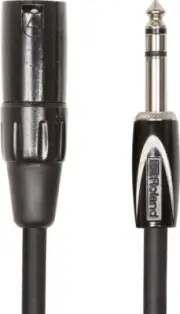Roland RCC-10-TRXM Oxygen-Free XLR-M to 1/4" TRS Hi-Quality Balanced Cable, 10ft