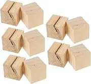 10 Piece Business Card Holders and Note Photo Holders Wooden Desktop Organizer Office Decor Multi-Purpose