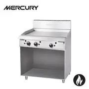 Mercury Gas 3 'U' Shape Burners Griddle 915 X 510 mm on Stand MGN-36-F