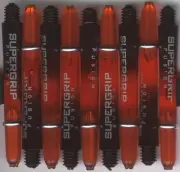 1.75in 2ba Black/Orange HARROWS SUPERGRIP FUSION Dart Shafts & Rings: 1 Set of 3