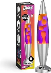 JAMBO Upgraded Motion Lamp – 16" Purple Liquid, Yellow Wax – USB Ports, Timer – Night Light for Adults, Teens, Kids – Bedroom, Living Room, Office Décor Lamp