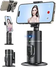 ANXRE Auto Face Tracking Tripod 360 Rotation【Newest Version】 No App Required Auto Face Tracking Tripod for Cell Phone Rotating Compatible with 4''-7'' iPhone Android Phone Holder for Vlog Live Stream