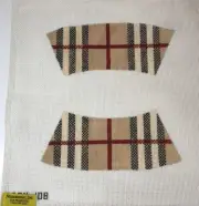 Hand Painted Needlepoint Canvas Shoe Top - Plaid - 13 Mesh