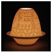 NOS Lladro Porcelain Lithophane Votive Light - Cross Stitch 17347