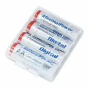 MaximalPower 4PC AA/AAA Batteries with Clear Battery Case + Battery Tester