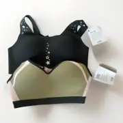 2 NWT Victoria’s Secret Incredible & Angel Max Strappy Sports Bras LOT 32B