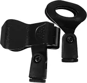 HEATSHAKING 2Pcs Microphone Clips Mic Holder Clamps for Stands Compatible with Wireless Microphones Easy Installation Sturdy Design for Recording Streaming