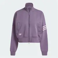 在飛比找ETMall東森購物網優惠-Adidas 女裝 外套 立領 短版 寬鬆 口袋 紫【運動世