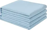FreshCulture Queen Flat Sheets Only 2 Pack - Hotel Quality Flat Bed Sheets - Brushed Microfiber - Ultra Soft & Breathable - Wrinkle-Free - Easy Care - Flat Sheets Only Queen Size (Light Blue)
