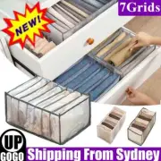 7 Grids Mesh Storage Bag Clothes Jeans Pants Drawer Organizer Boxes Foldable NJ