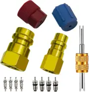VOTNMIC R12 to R134A AC Retrofit Fitting Adapter Kit, Solid Brass R12 to R134...
