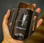 LeatherMan Folding Blade Pocket Knife Multitool Sheath EDC Belt Organizer