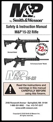 Smith & Wesson M&P 15-22 Rifle Instruction Manual Reprint Copy