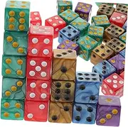 Toyvian 50pcs Dice Set Dice Games Acrylic