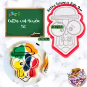 Pencil School Cookie Cutter & Acrylic Debosser