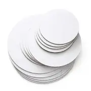 BULK 50pk 12in Round Compressed 2.5mm Cake Board - White