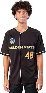 [Ultra Game] NBA Men's Mesh Button Down Baseball Jersey Tee Shirt