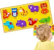 Tear and Pull Puzzle,Matching Puzzle Educational Animal Jigsaw | Early Learning Toys, Fun Shape Sorter for Bedroom, Classroom, Nursery School