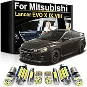 Car LED Interior Lights Map Dome Trunk License Plate Lamp, For Mitsubishi Lancer Evo X 10 Evolution 7 8 9 IX 2003-2016
