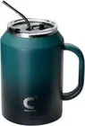 50 Oz Mug Tumbler with Handle and Straw Large Stainless Steel Travel Insulated