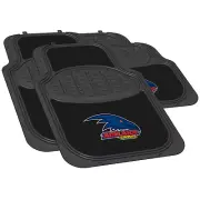 84702 ADELAIDE CROWS AFL TEAM LOGO SET OF 4 CAR FLOOR MATS 2X FRONT 2X REAR