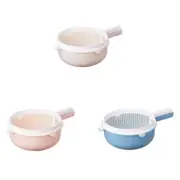 Double Layer Rice Wash Basket 2 in Kitchen Strainer Bowl Plastic Drain Basket