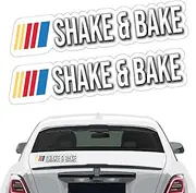 GRITKULTURE "Shake n' Bake" Funny Decal Stickers 2 Pack Vinyl for Car, Dash, Truck, Window, Tumblers, Graphic Bumper for Laugh NASCAR Talladega Nights Ricky Bobby