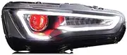 Car Accessories LED Headlight Compatible With Mitsubishi Lancer Exceed 2009-2016 Facelift Rear DRL Signal Automotive Plug And Play