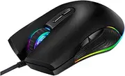 QUMIIRITY Type C Wired Gaming Mouse with Keys RGB Backlit Dpi Up to Ergonomic Design for PC and Laptop Gaming Compatible with Multiple Devices
