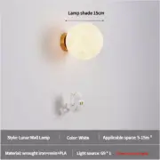 NNEDSZ Astronaut Moon Wall Lamp with Three Colors of Light,Diameter 15cm