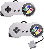2-Pack Classic SNES Controller Replacement Gamepad for Original Super Nintendo Entertainment System Console