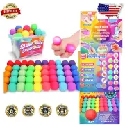 Durable 50-Piece Bulk Slow Rising Stress Ball Set - Anxiety Relief Fidget Toys