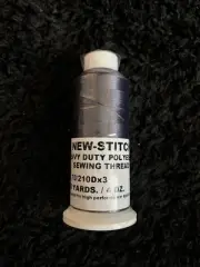 Grey Heavy Duty Polyester Sewing Thread 4oz TEX 70 1500 Yds
