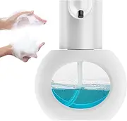 Wall Detergent Dispenser - Wall Mounted Soap Dispenser Touchless Shampoo Dispenser - Battery Powered Refillable Adjustable Liquid Container for Bathroom