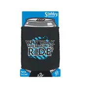 Cycling Rltw Why Walk When You Can Ride - Funny Novelty Stubby Holder With Base