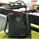 Prada 1BA217小款 Double Saffiano 皮革水桶包 黑﻿色