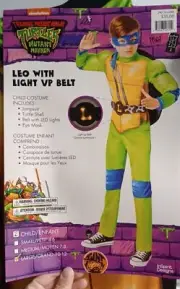 New! Youth Teenage Mutant Ninja Turtles Leo Halloween Costume, Size Large