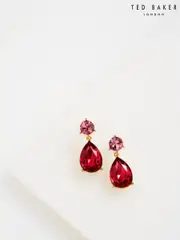 Ted Baker Red Tone Teaire Crystal Teardrop Earrings (W86664) | $180