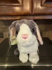 Wild Republic Grey & White Bunny Rabbit Plush 13" 2009 - New
