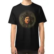Medusa. Gorgon. Venomous Snakes In Place Of Hair. Monster. Greek Mythology. Michelangelo Caravaggio. On Black. T shirt