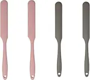 Silicone Jar Spatula Non Stick Stirring Stick, 4Pcs Silicone Jar Spatulas Peanut Butter Stirrer,Mixing Butter Spatulas Baking Scraper Sticks,Heat-Resistant Non-Stick Stirring Stick for Mixing Icing