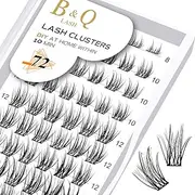 Lash Clusters D Curl 10mm DIY Eyelash Extensions 72 Clusters Lashes C D Curl LASH Wispy Individual Lashes Eyelash Clusters Extensions Individual Lashes Cluster DIY (B03-D-8-16mm)