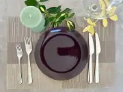 Placemats Table Heat Resistant Non-Slip Dining Table Mats Beige Dark Grey 6pc