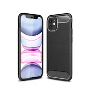 MCC Slim iPhone 12 Shockproof Soft Carbon Case Cover Apple Skin iPhone12 [Black]