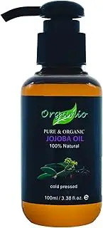 Organio JOJOBA OIL 100% PURE ORGANIC COLD PRESSED VIRGIN OIL SKINCARE 100ML 200ML 300ML (With Pump Included, 100ml), Golden, 100 ml (Pack of 1)