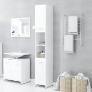 NNEVL Bathroom Cabinet White 30x30x183.5 cm Chipboard