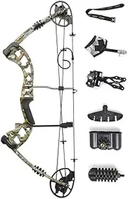 Compound Bow Package 30-70 lbs 23.5-30.5 inch Compound Bow Kit Right Hand Compound Bow with Archery Hunting Accessory Max Speed 320fps