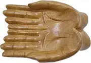 Hand Shaped Bowl | Fruit Bowl - Wooden Buddha Hand Palm Fruit Bowl Centerpiece Art Home Decor Artwork for Storage